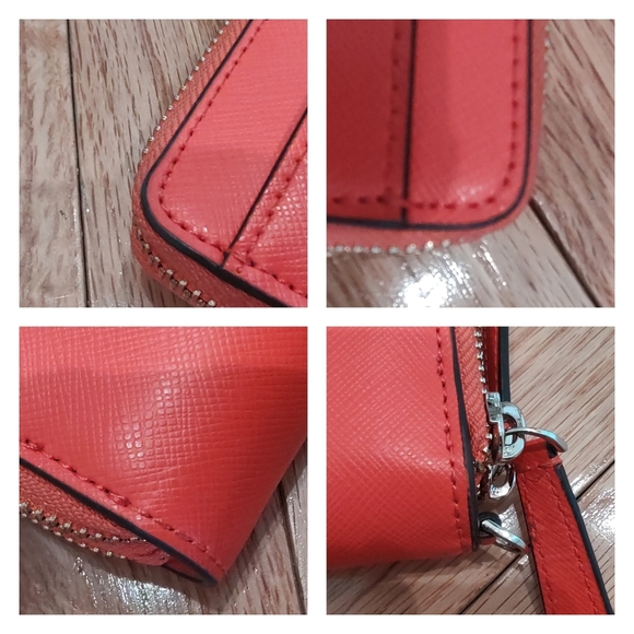 Kate Spade Staci saffiano double zip long wallet EUC - Picture 7 of 8